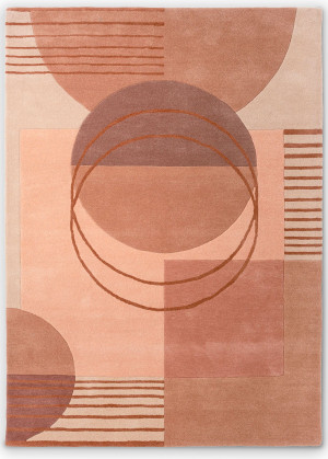Różowy geometryczny dywan Brink & Campman