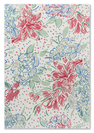 Kolorowy zewnętrzny dywan w kwiaty Laura Ashley