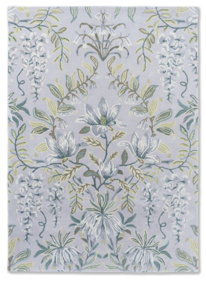 Szary dywan w kwiaty Laura Ashley