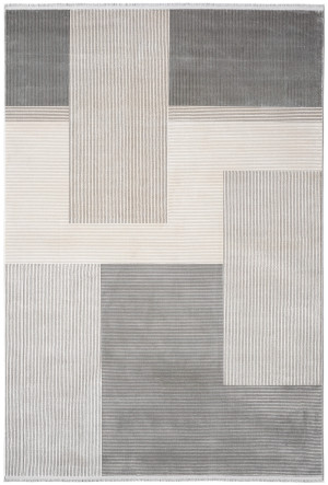 Beżowo-szary dywan geometryczny Carpets & More