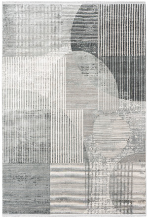 Beżowo-szary dywan geometryczny Carpets & More
