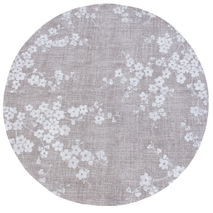 Louis De Poortere Okrągły Beżowy Dywan w Kwiatki - SAKURA MORNING MIST ROUND 9373