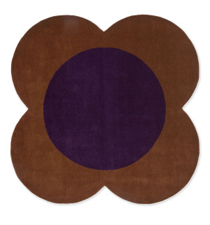 Orla Kiely Dywan Brązowy Kwiatek - FLOWER SPOT CHESTNUT/VIOLET 158401
