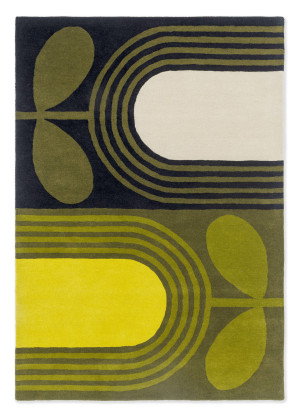 Orla Kiely Zielony Dywan w Kwiaty - STRIPED TULIP SEAGRASS 160307