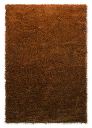 Brink & Campman Shaggy Pomarańczowo Brązowy Dywan Wełniany - SHADE HIGH UMBER | TOBACCO 10903
