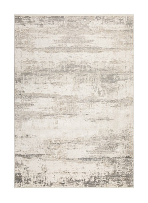 Beżowy abstrakcyjny dywan - z wiskozy - Carpets&More