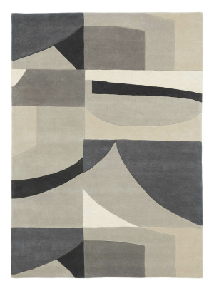 Szary dywan w geometryczny wzór Harlequin