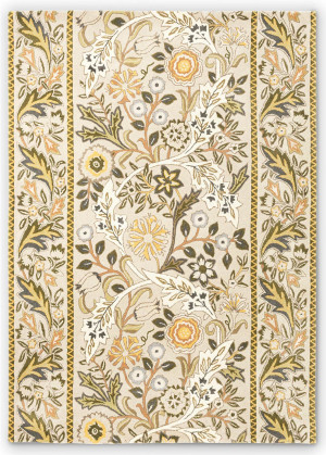Beżowy dywan w kwiaty Morris & Co