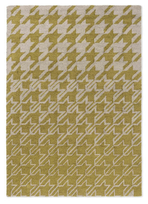 Żółto-beżowy dywan zewnętrzny w geometryczny wzór Ted Baker