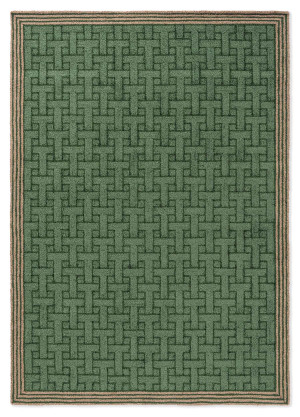 Zielony dywan zewnętrzny w geometryczny wzór Ted Baker