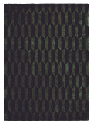 Zielono-czarny geometryczny dywan - Carpets and More - by Magda Fornal