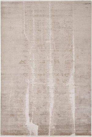 Beżowy nowoczesny dywan - z wiskozy - Carpets & More