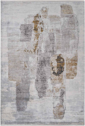 Szaro beżowy abstrakcyjny dywan - nowoczesny - Carpets & More