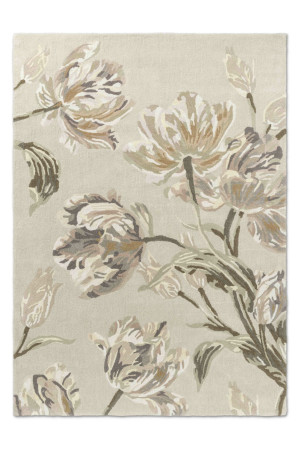 Beżowy dywan w kwiaty Laura Ashley