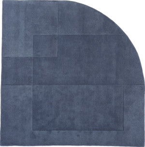 Niebieski dywan o nieregularnym kształcie Carpets & More