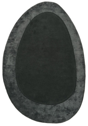 Zielony dywan o nieregularnym kształcie z ramką Carpets & More