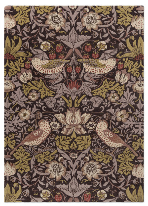 Bordowy dywan w kwiaty Morris & Co