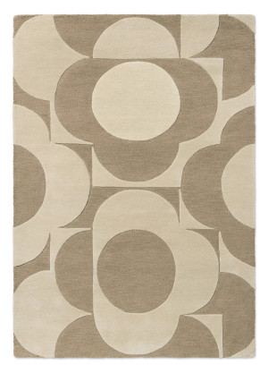 Beżowy dywan z kwiatowym wzorem Orla Kiely