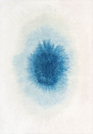 Louis de Poortere dywan tkany na płasko Drop Drop Dream in Blue 2102