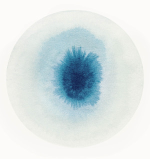 Louis de Poortere dywan okrągły tkany na płasko Drop Dream In Blue 2102