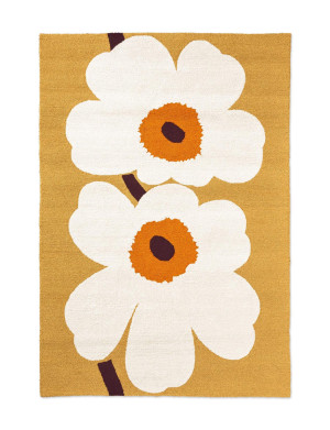Miodowo-beżowy dywan na balkon Unikko marka Marimekko