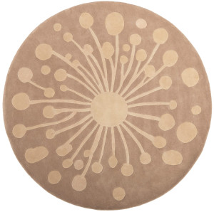 Dywan okrągły wełniany Nature Dandelion Dark Beige