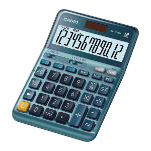 Casio DF-120EM | Blue | Scientific Desk Calculator | 12-Digit angled XL-Display | Official Casio Website