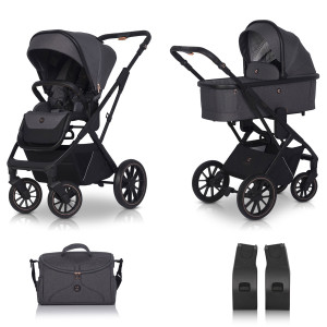 Zestaw 2w1 wózek dziecięcy Cavoe Axo Shine French Grey