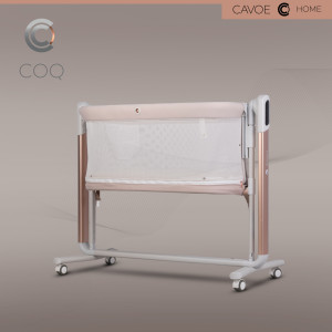 Cavoe COQ Cashmere łóżeczko dla dziecka 4w1 | Elektryczna kołyska | dostawka