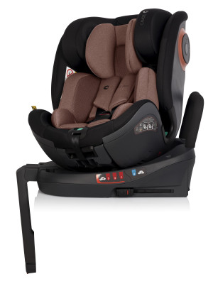 Fotelik samochodowy Cavoe Le Mans Terracotta I-SIZE 40-150 cm, obrotowy 360 stopni, RWF, ISOFIX