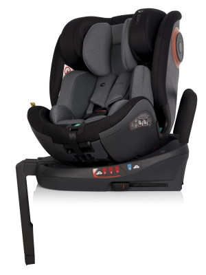 Fotelik samochodowy Cavoe Le Mans Iron I-SIZE 40-150 cm, obrotowy 360 stopni, RWF, ISOFIX