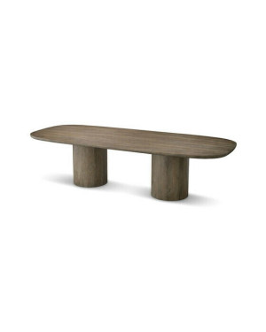 Eichholtz Glenmont matbord silverstone oak veneer