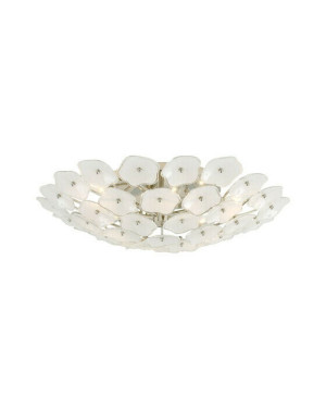 Visual Comfort Leighton plafond nickel/cream L