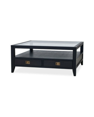 Newport Martino soffbord glasskiva iconic black