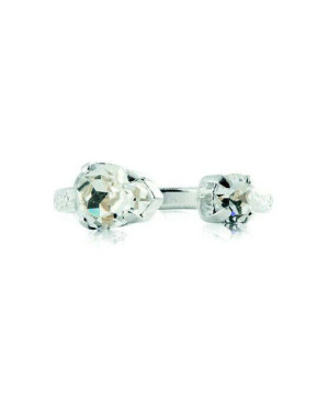 Caroline Svedbom Amelia ring rhodium crystal