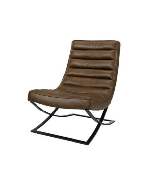 Artwood Brooks skinnfåtölj chocolate brown