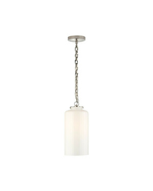 Visual Comfort Katie Cylinder takpendel nickel/vit