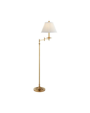 Visual Comfort Dorchester golvlampa mässing/silke