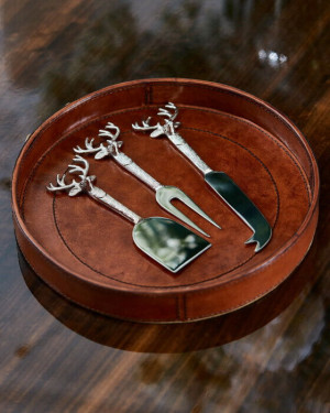 Newport Hjort ostbestick silver 3-pack
