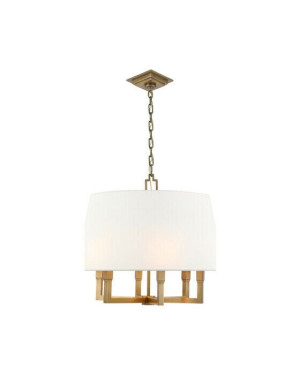 Visual Comfort Square Tube taklampa antik mässing