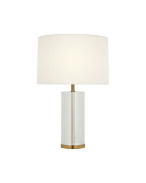 Visual Comfort Lineham 16" portabel bordslampa crystal/antik mässing