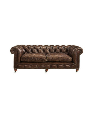 Artwood Kensington soffa läder vintage cigar