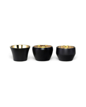 Skultuna Kin ljushållare svart 3-pack