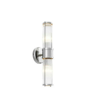 Eichholtz Claridges vägglampa nickel dubbel