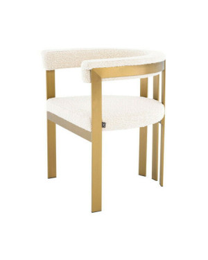 Eichholtz Clubhouse matstol bouclé cream