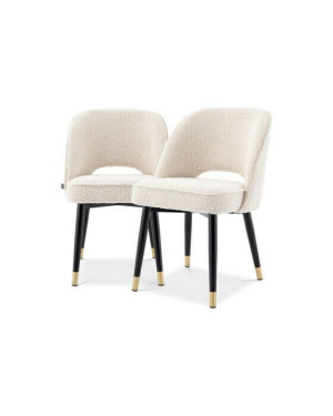 Eichholtz Cliff matstolar bouclé cream 2-set