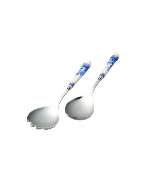 Spode Blue Italian salladsbestick blå/vit