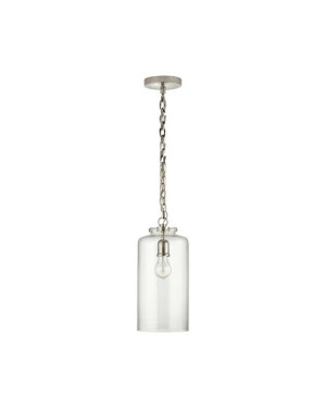 Visual Comfort Katie Cylinder takpendel nickel/klarglas
