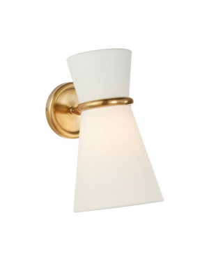 Visual Comfort Clarkson vägglampa antik mässing
