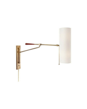 Visual Comfort Frankfort Articulating vägglampa antik mässing